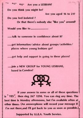 Camden Lesbian Centre and Black Lesbian Group Archive